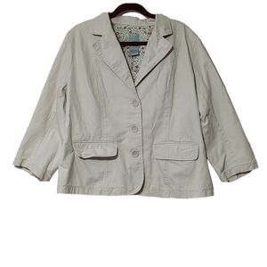 BB'S Closet Beige Short Jacket 3/4 Sleeves Size 3X